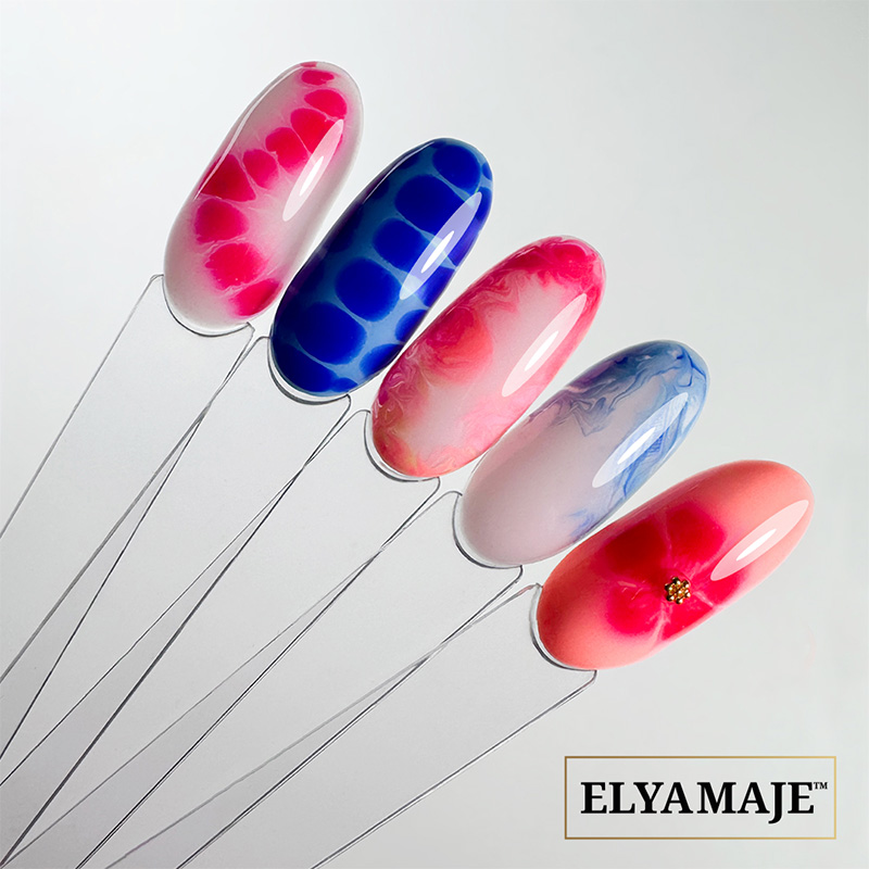 Elyamaje Blooming Gel gel nail art effet marbre diffusion