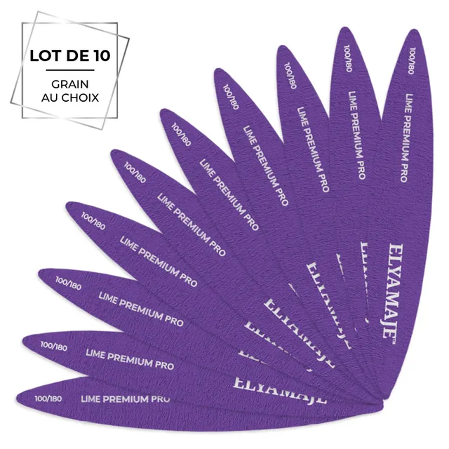 Elyamaje PRO lime ovale x10 lime à ongles façonnage