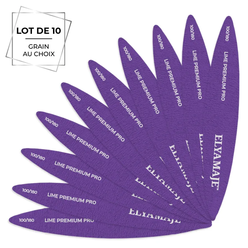 Elyamaje PRO lime ovale x10 lime à ongles façonnage