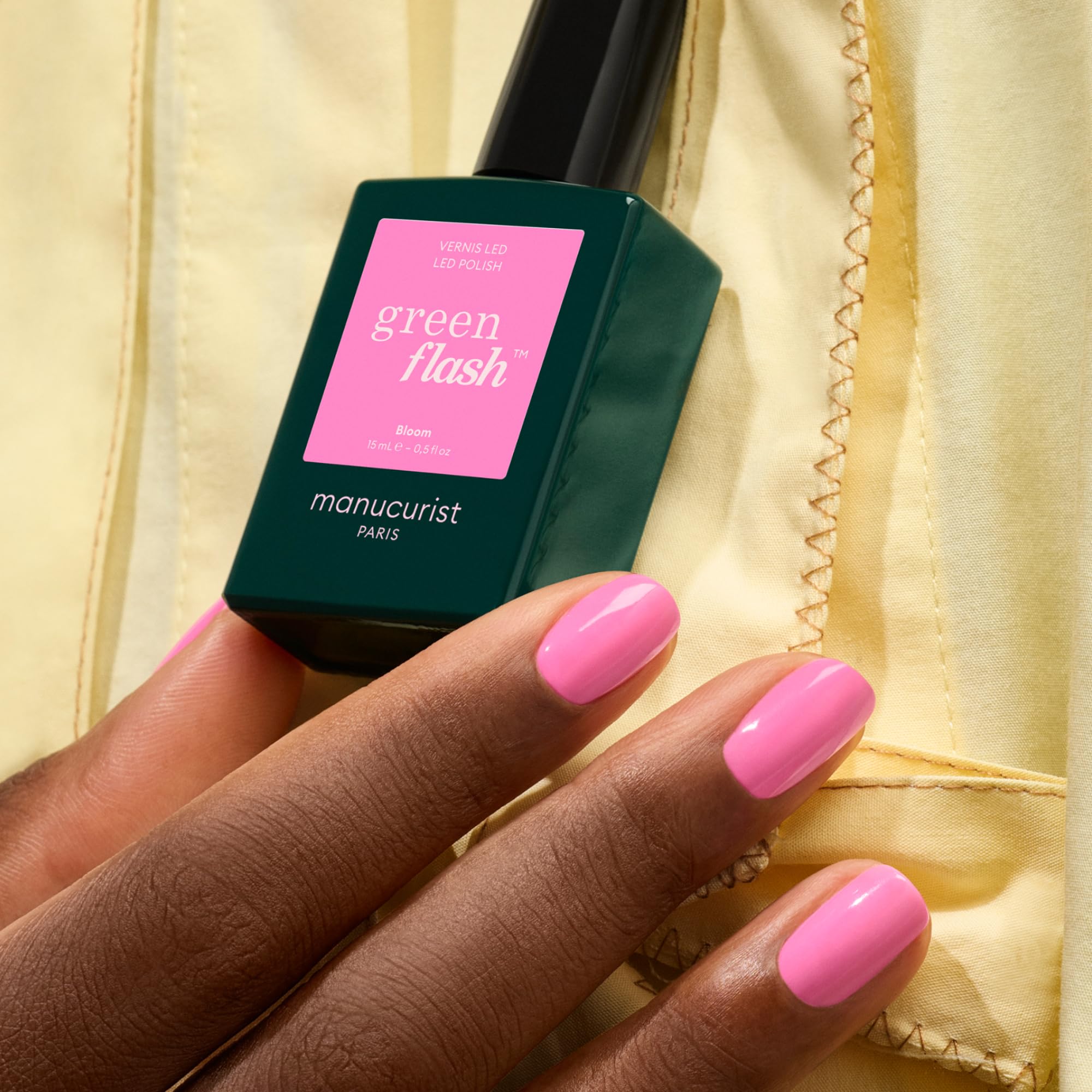 Manucurist Green Flash Bloom vernis semi-permanent 15 ml rose néon