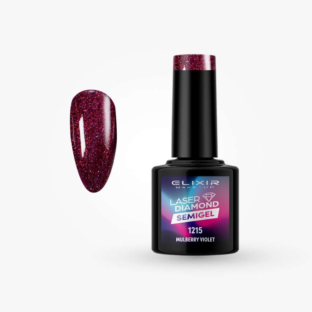 Élixir Laser Diamond #1215 vernis semi-permanent Mulberry Violet 8ml