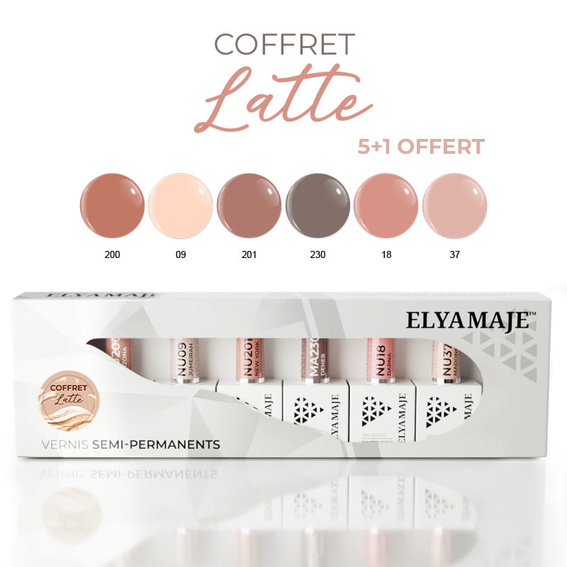 Elyamaje Coffret Latte vernis semi-permanent édition limitée