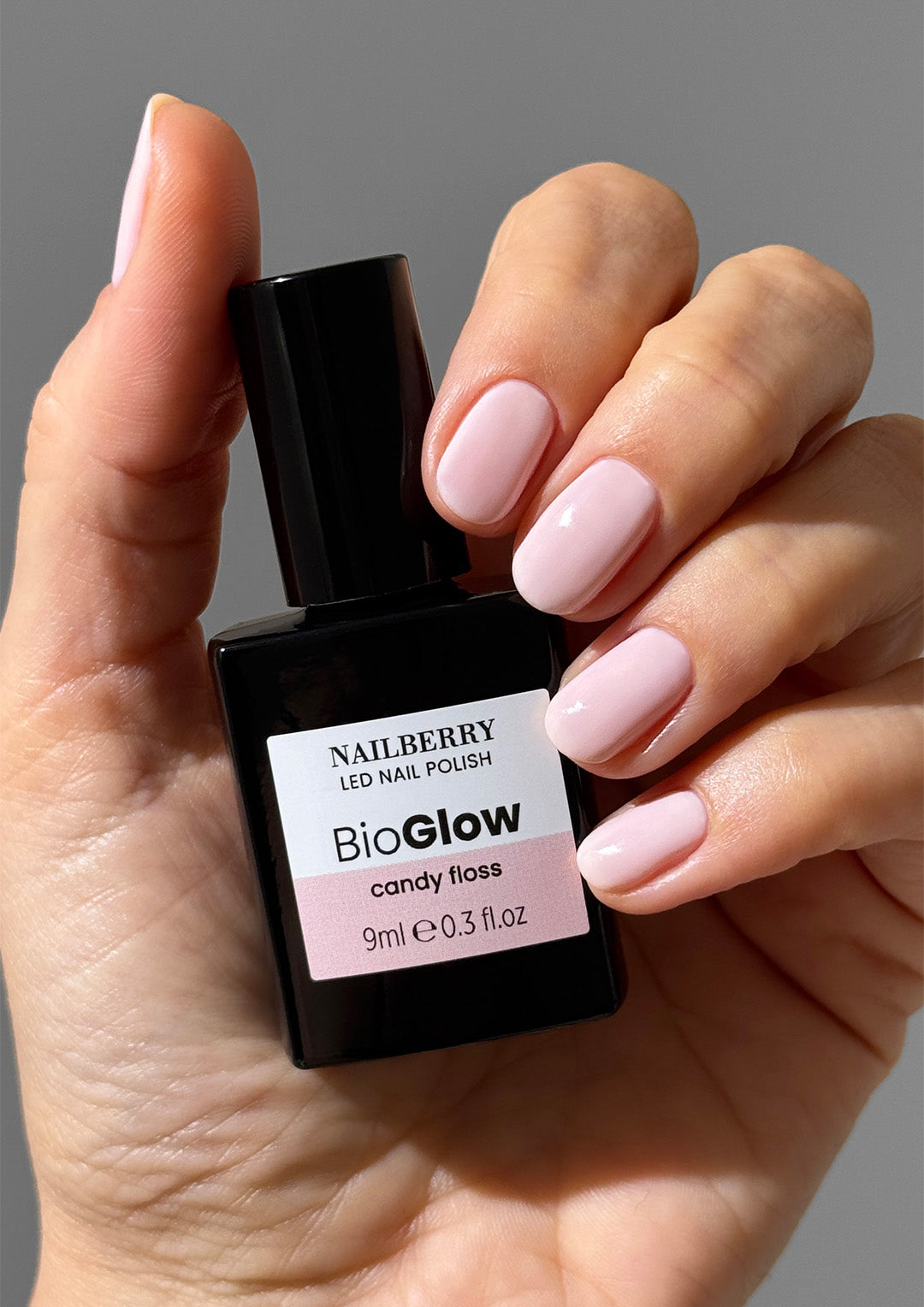 Nailberry BioGlow Candy Floss vernis 9ml rose blush