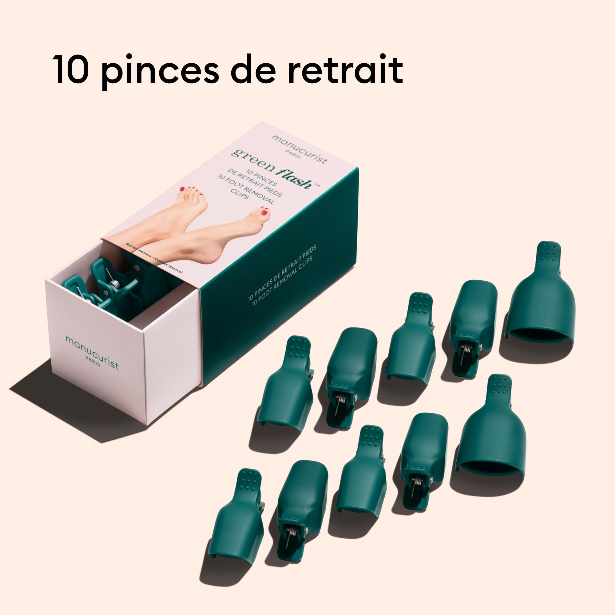 Manucurist pinces retrait pieds semi-permanent x10