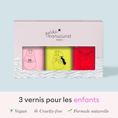 Manucurist Barbapapa kit vernis enfant 3 couleurs à eau