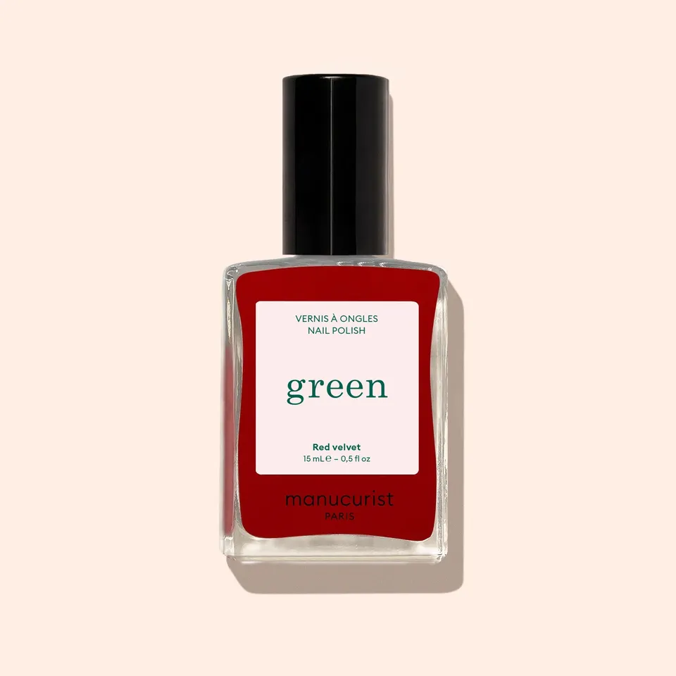 Manucurist Green Red Velvet vernis à ongles rouge profond
