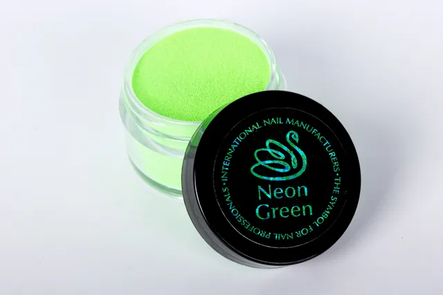 INM Northern Lights Holographic Neon Green Poudre Acrylique