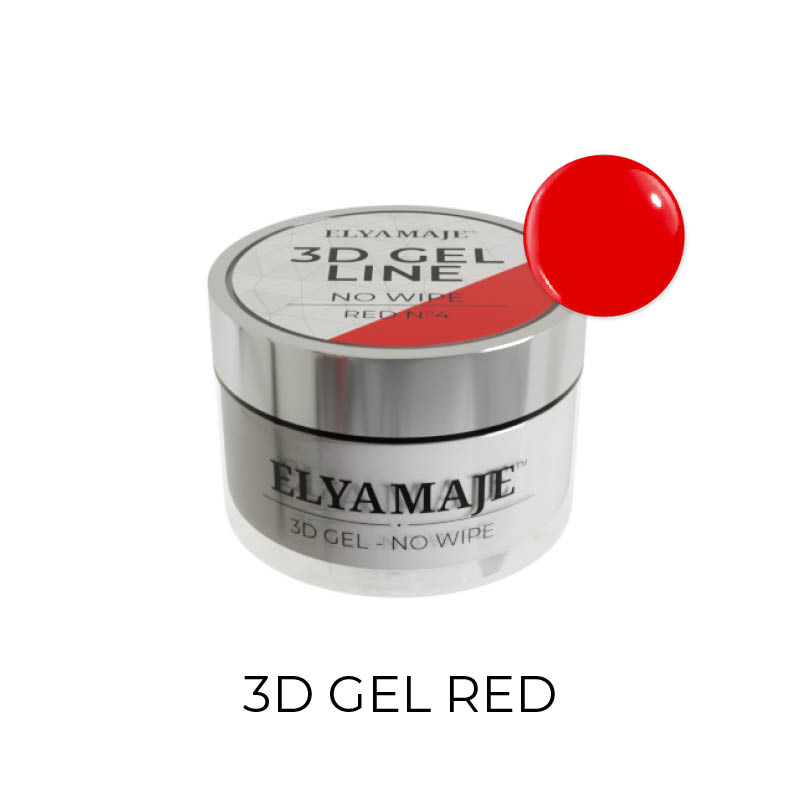 Elyamaje 3D Gel Red N°4 gel nail art rouge sans résidu