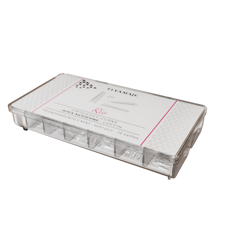 Elyamaje Rio capsules Ccurve transparent mat 600pcs rallongement