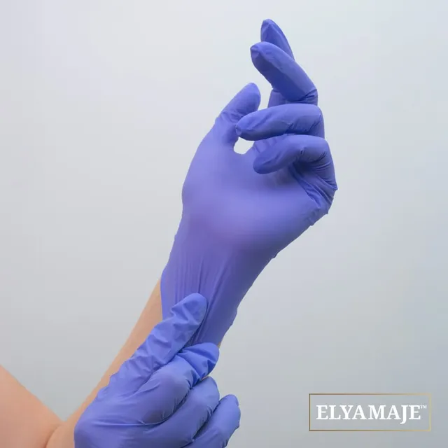 Elyamaje Gants Nitrile Violets Gants Jetables