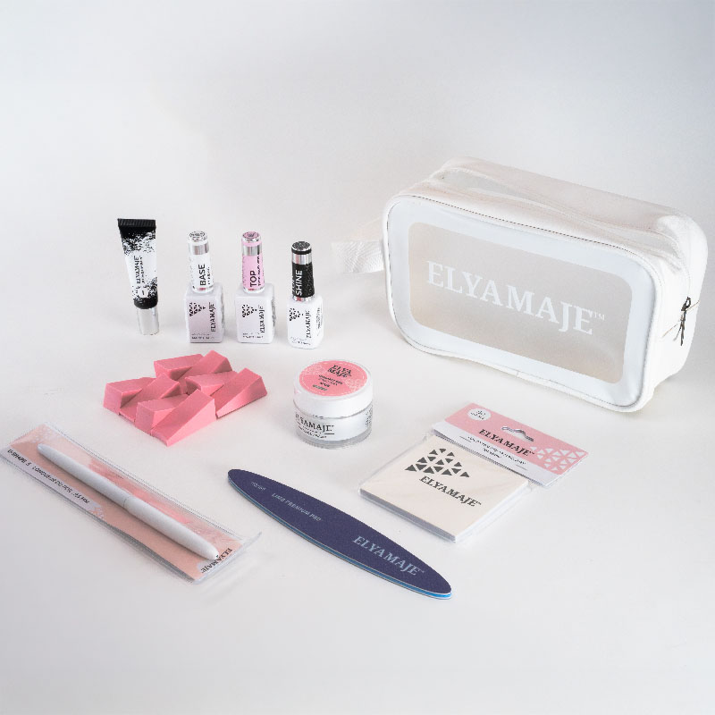 Elyamaje Kit Babyboomer gel nail art dégradé blanc