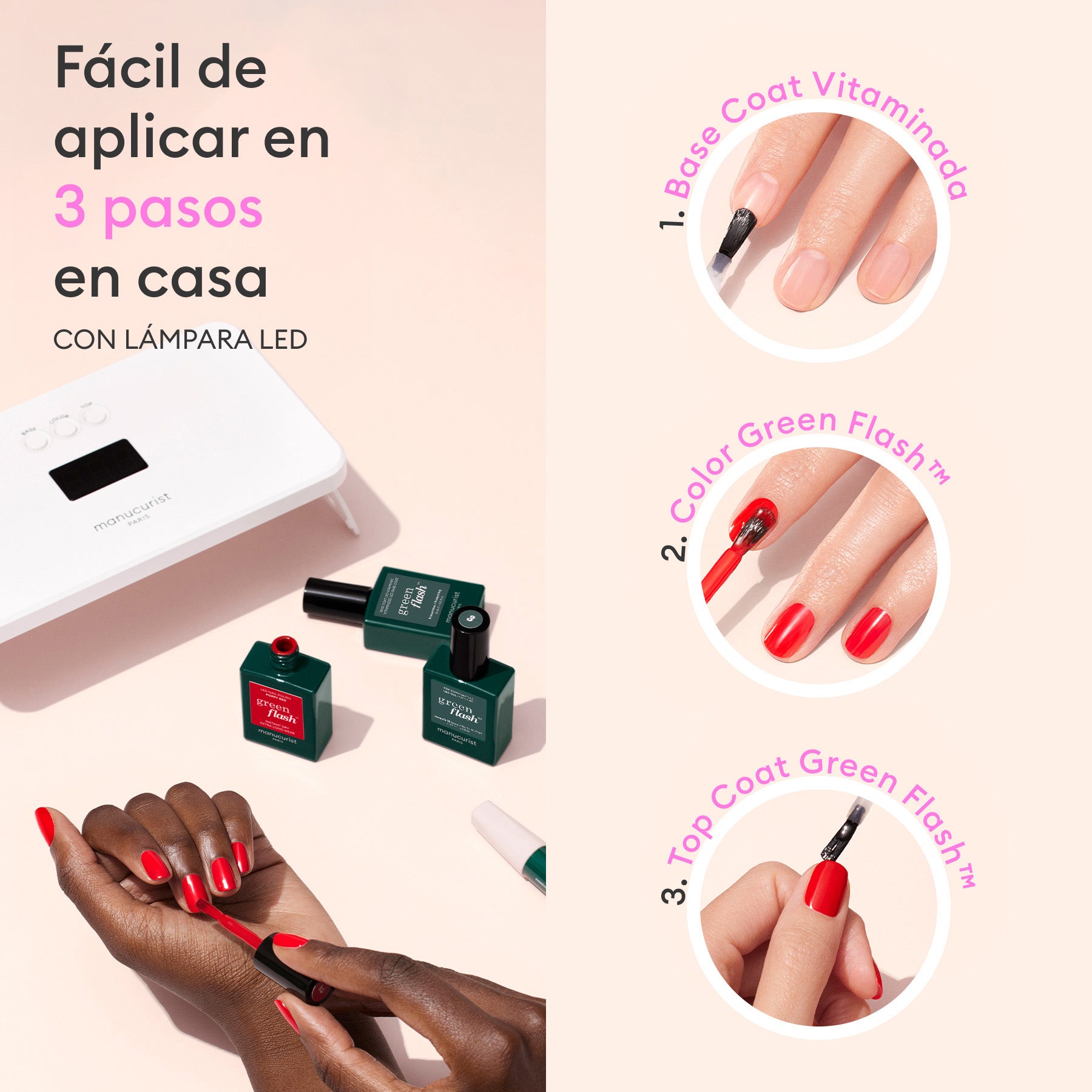 Manucurist Green Flash Trio Base Top Xtrem Dissolvant