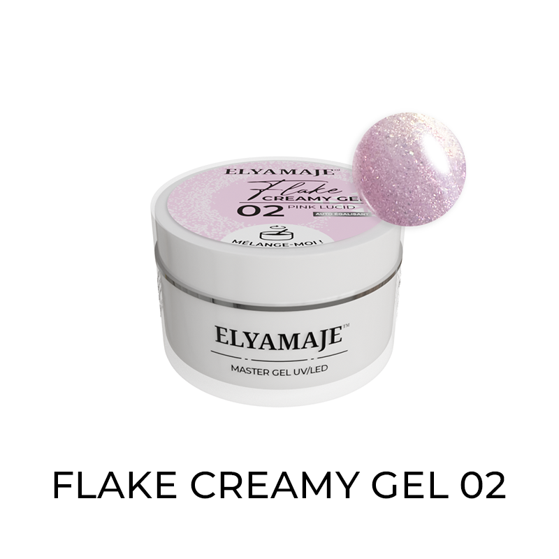 Elyamaje Flake Creamy Gel Pink Lucid n°02 gel rose