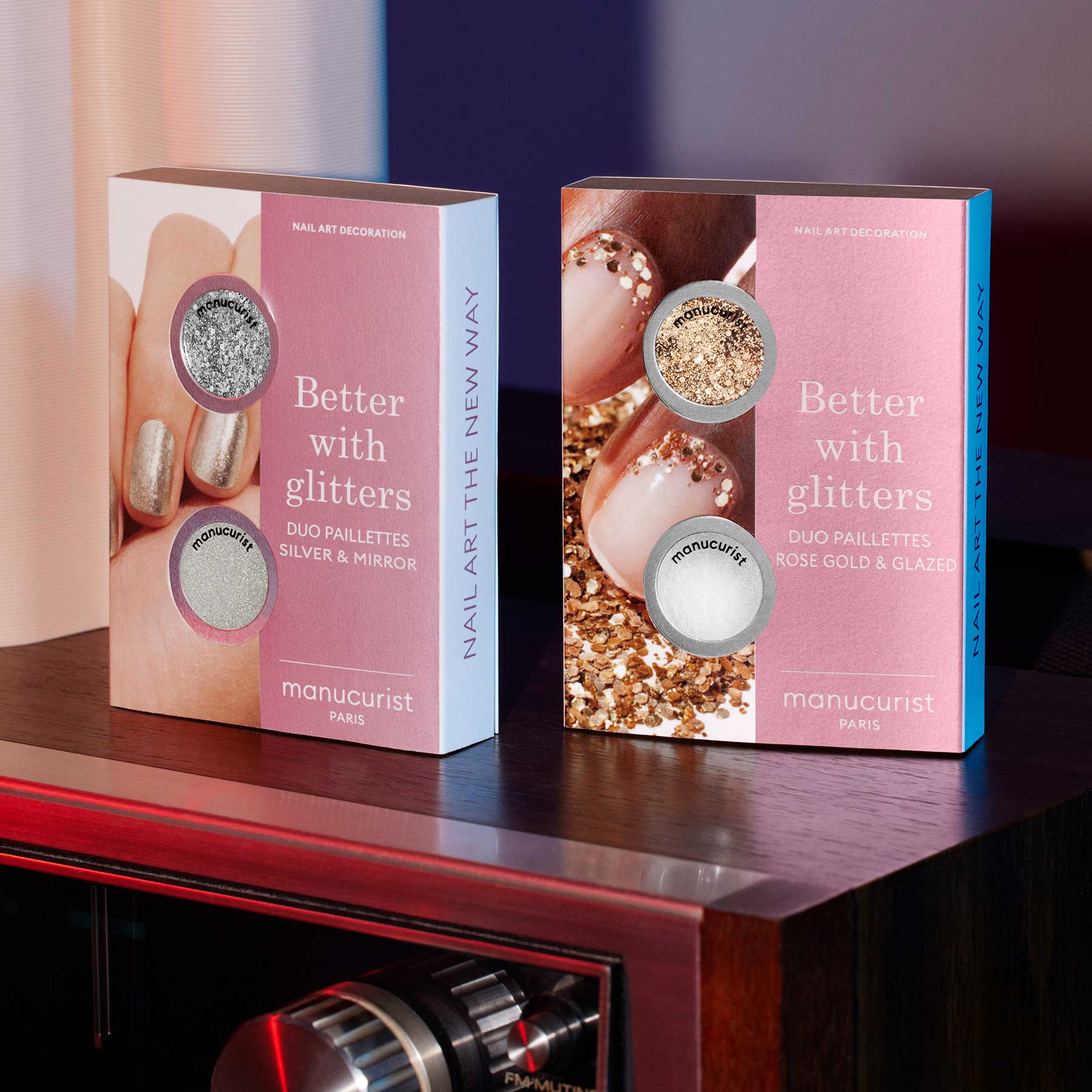 Manucurist Duo Paillettes Rose Gold & Glazed coffret nacré