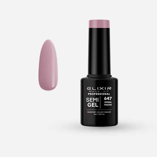 Élixir Semi Gel 647 vernis Opera Mauve 5ml longue tenue