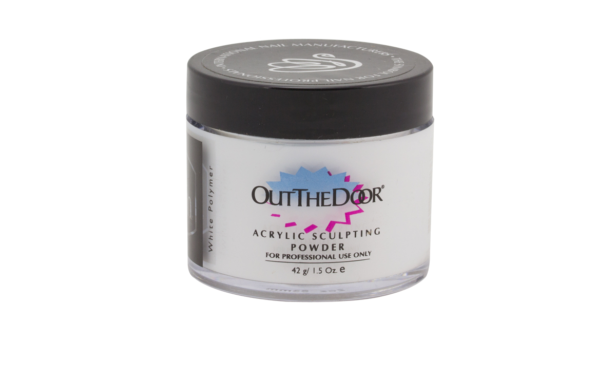 INM Out the Door White poudre acrylique blanche 1.5 oz