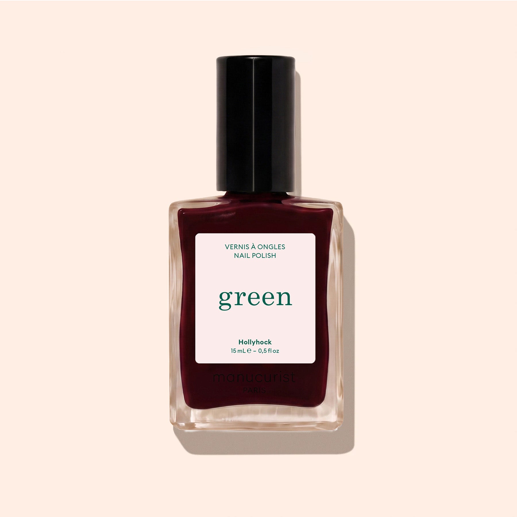 Manucurist Green Hollyhock vernis à ongles rouge noir