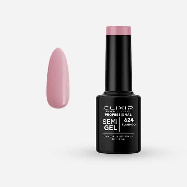 Élixir Semi Gel #624 vernis semi-permanent 5ml Flamingo sans HEMA