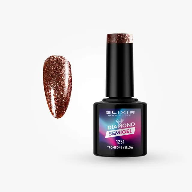 Élixir Diamond Vernis Semi-Permanent 8ml #1231 Trombone Yellow