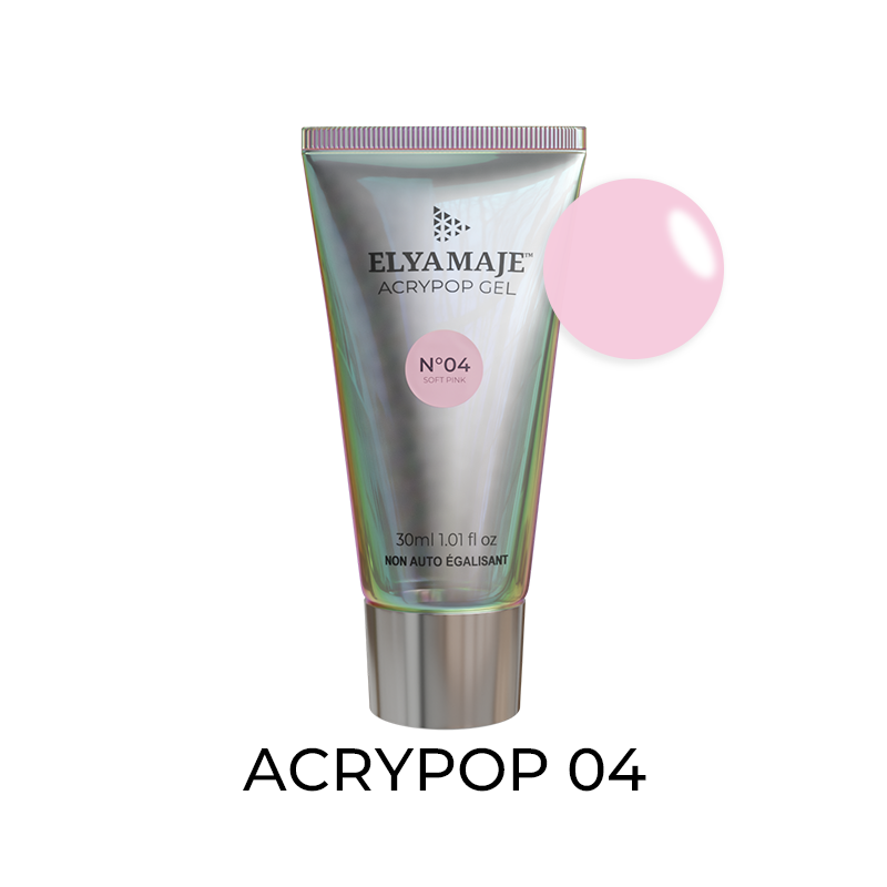 Elyamaje Acrypop Soft Pink N°04 gel UV tube flexible