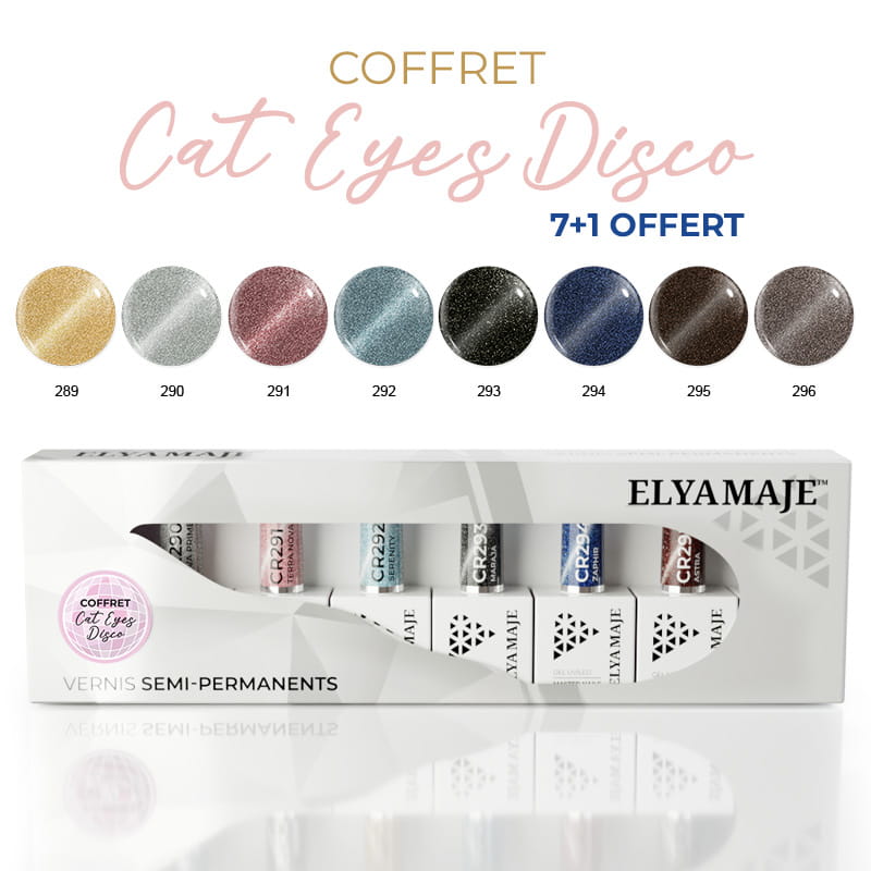 Elyamaje Coffret Cat Eyes Disco vernis semi-permanent aimant édition limitée