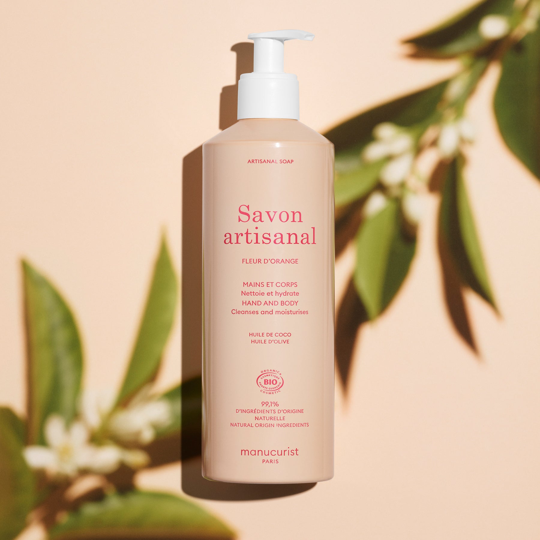 Manucurist Savon Artisanal Fleur d'Oranger savon mains 500ml